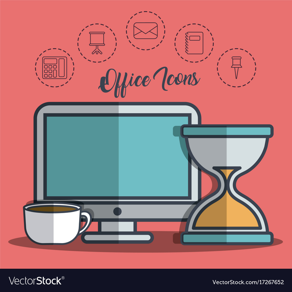 Office elements design Royalty Free Vector Image