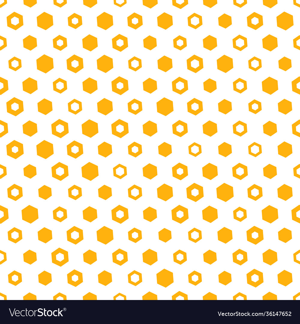 Seamless pattern with color honeycomb shapes