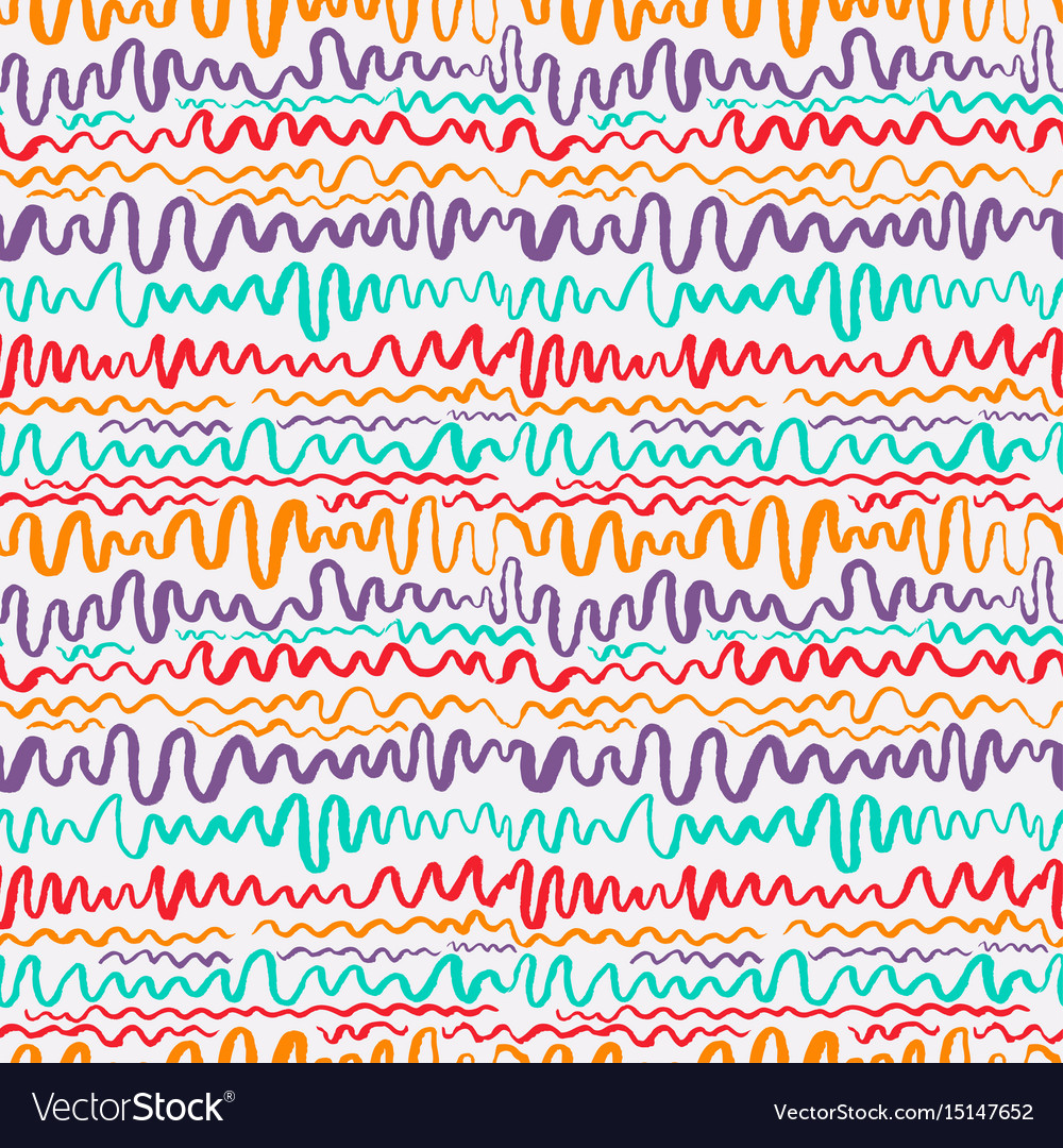 Seamless pattern with waves stripped artistic