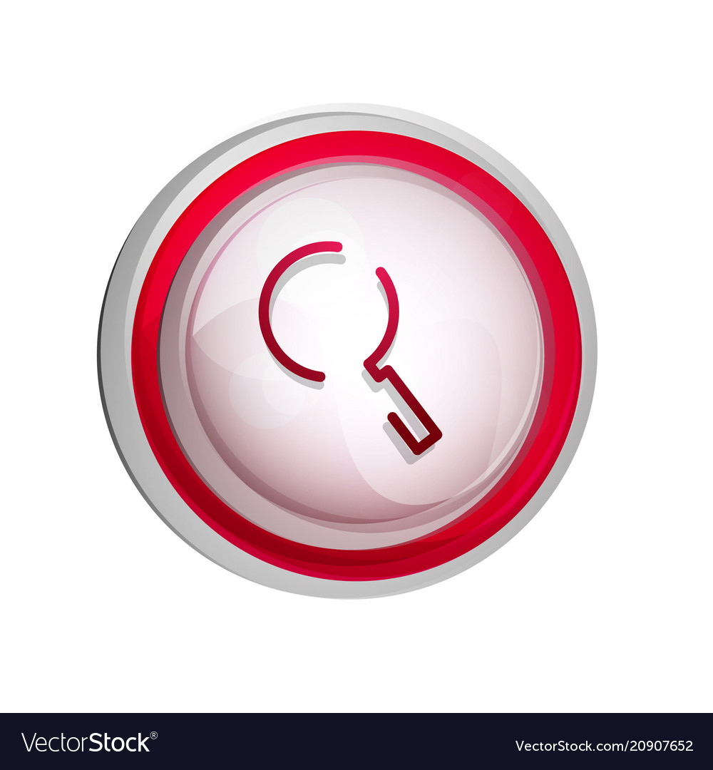 Search magnifier web button magnify icon modern Vector Image Search magnifier web button magnify icon modern