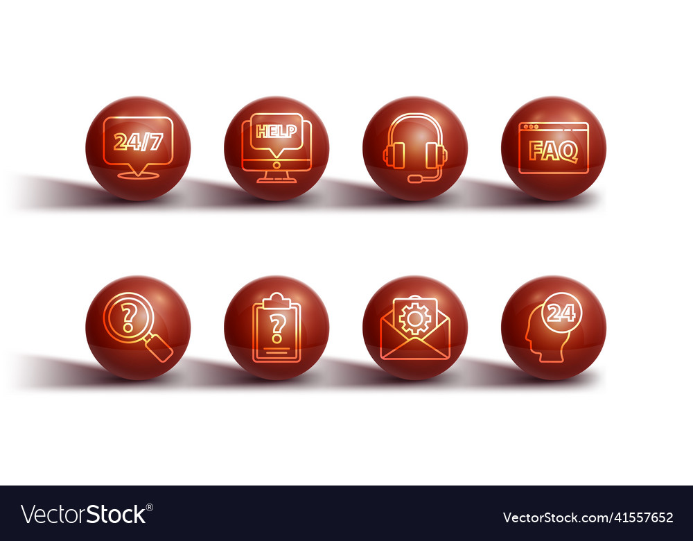 Set line clock 24 hours unknown search browser vector image Set line clock 24 hours unknown search browser