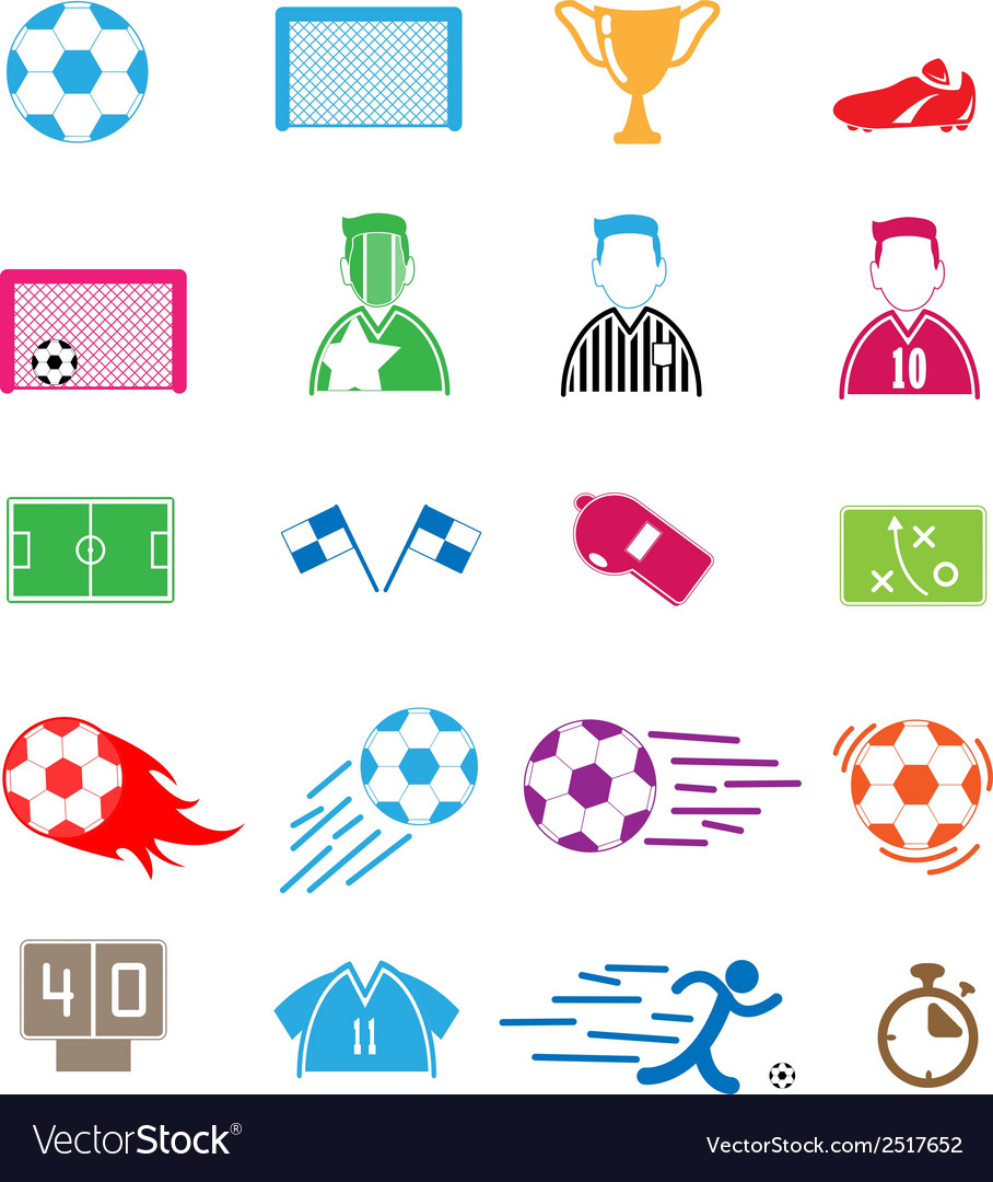 Soccer Icon Set - Diverse Sports Symbols