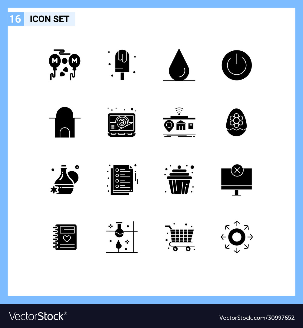 User interface pack 16 basic solid glyphs
