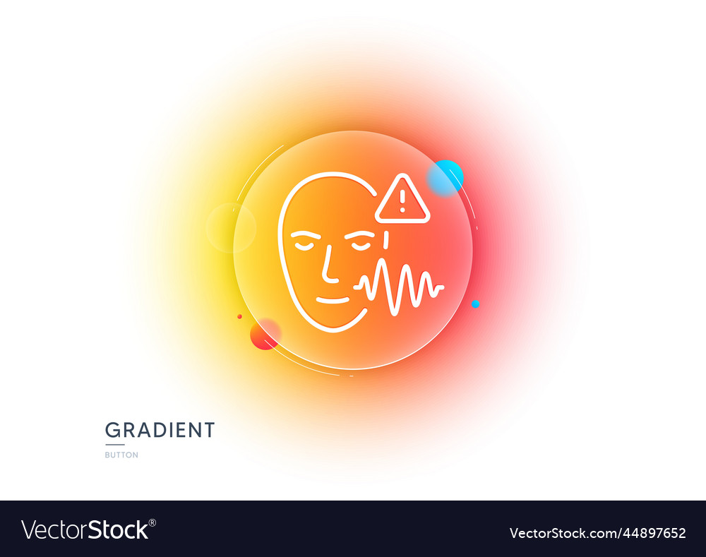 Voice wave line icon face scan sign gradient vector image Voice wave line icon face scan sign gradient