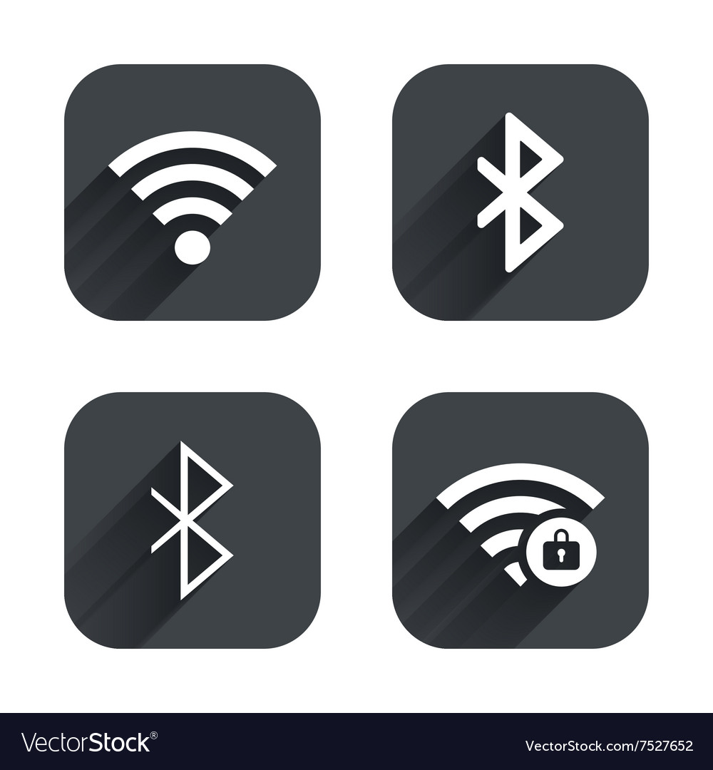 Wifi and bluetooth icon wireless mobile network Vector Image