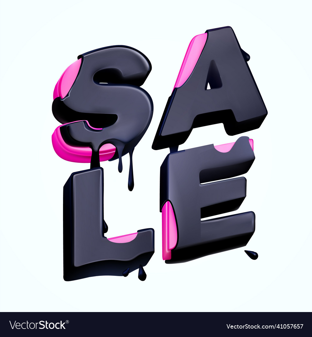 3d sale banner realistic offer design great Vector Image