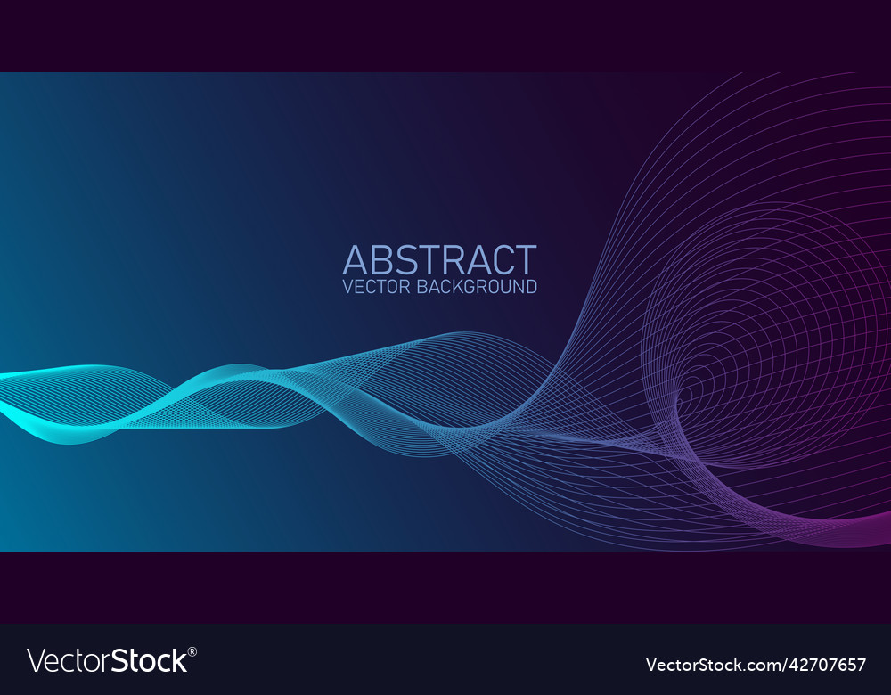 Abstract wave element for design stylized line vector image Abstract wave element for design stylized line