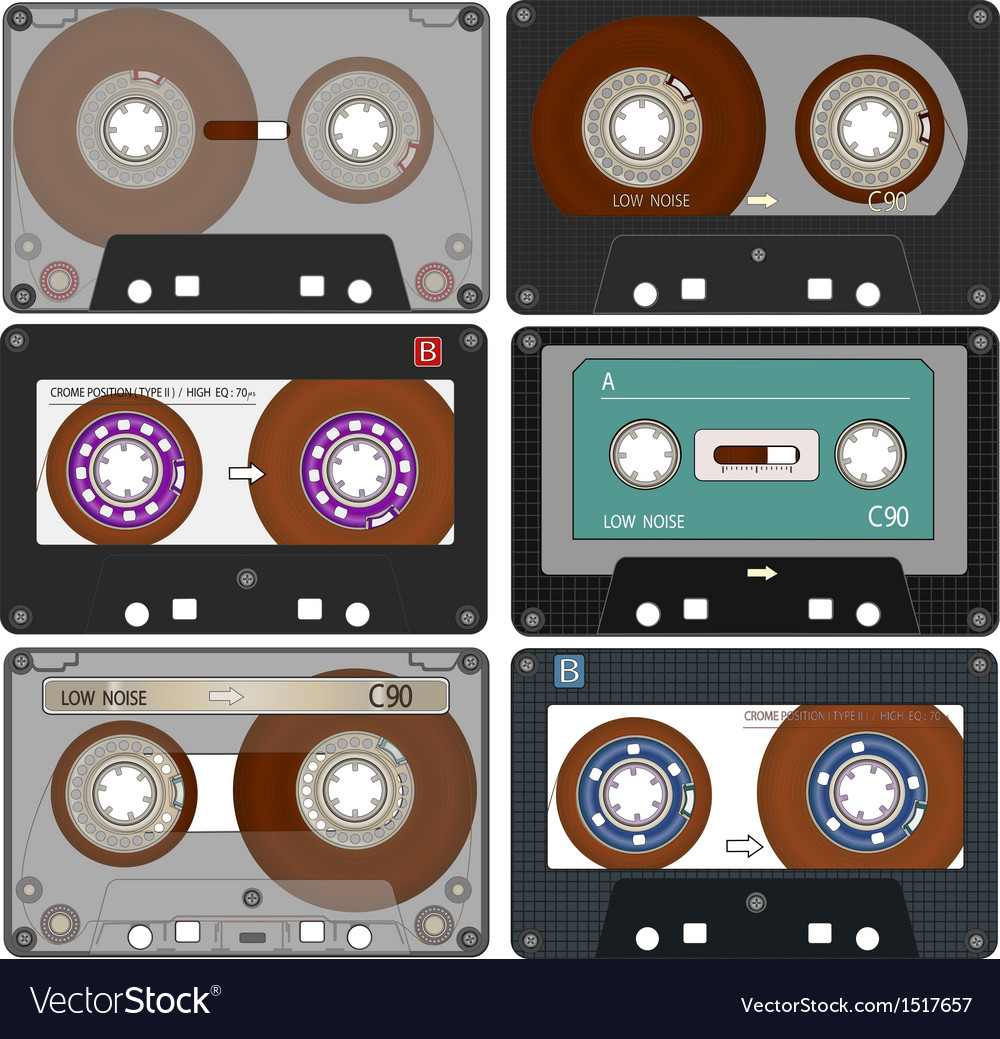 Complete set of the different audio cassettes