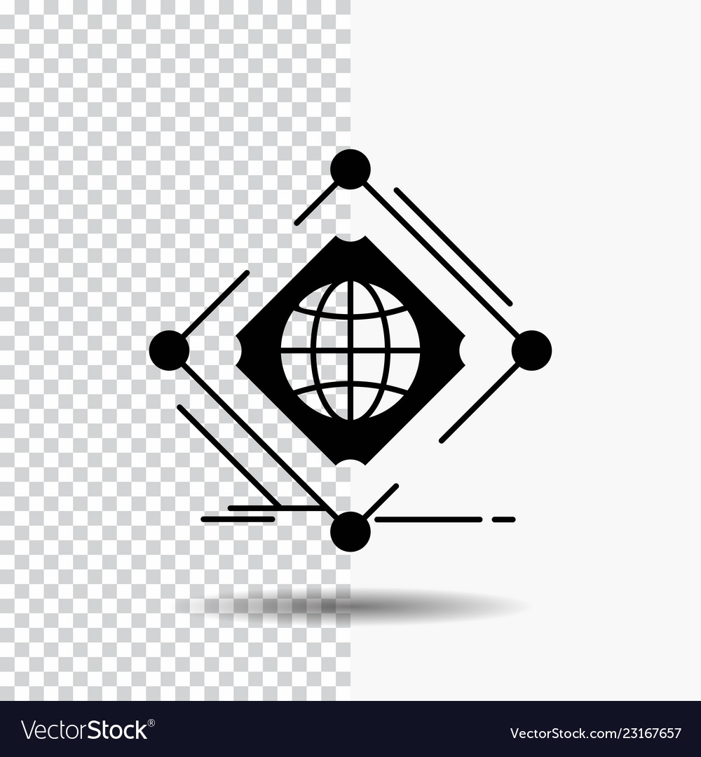 Complex global internet net web glyph icon Vector Image Complex global internet net web glyph icon