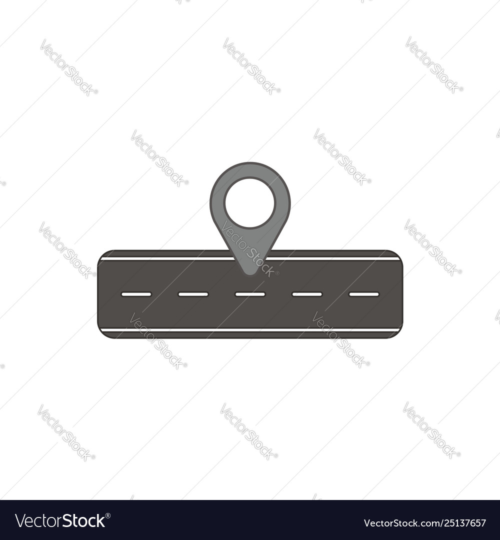 Flat design style concept road and pointer