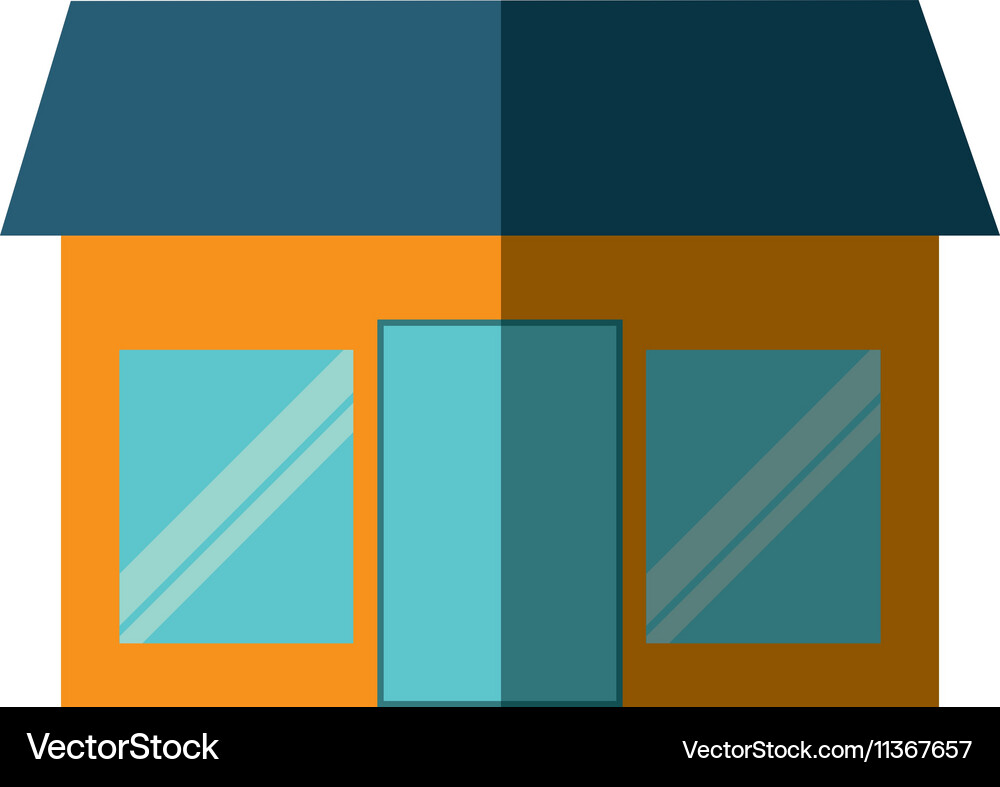 Front store building isolated icon Royalty Free Vector Image