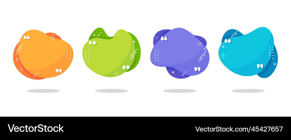 Liquid text box quote speech bubble flowing Vector Image
