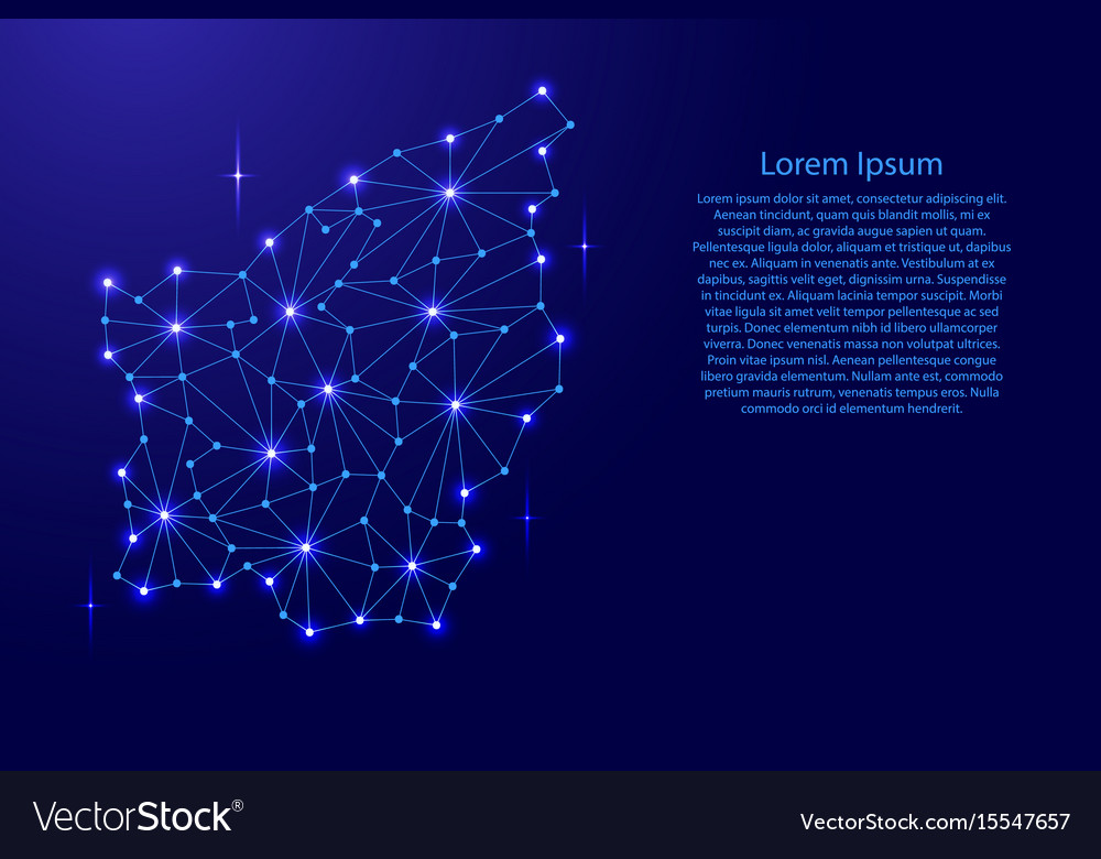 San marino map of polygonal mosaic lines rays Vector Image