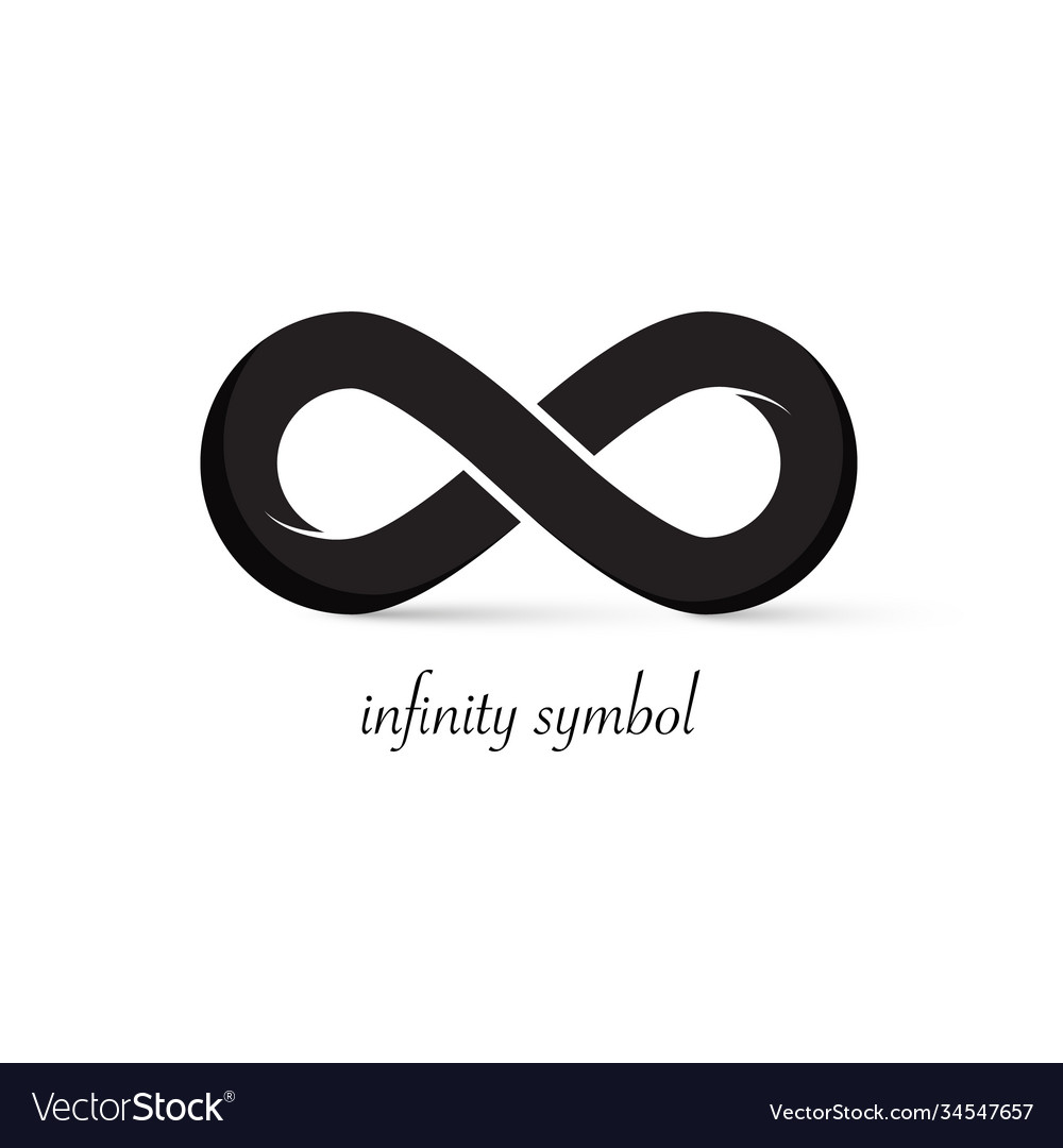 Simple infinity symbol isolated Royalty Free Vector Image