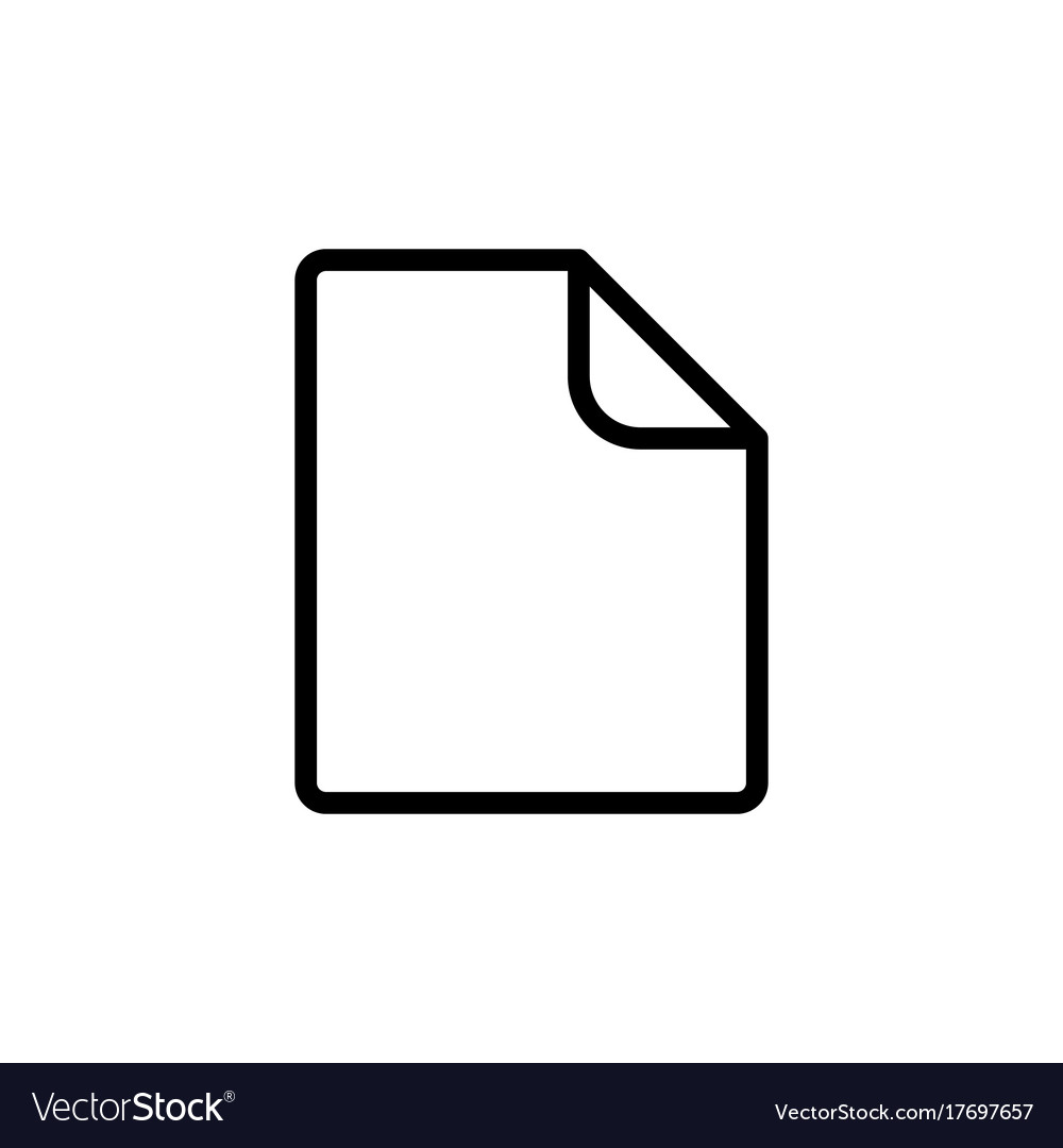 Thin line document blank icon