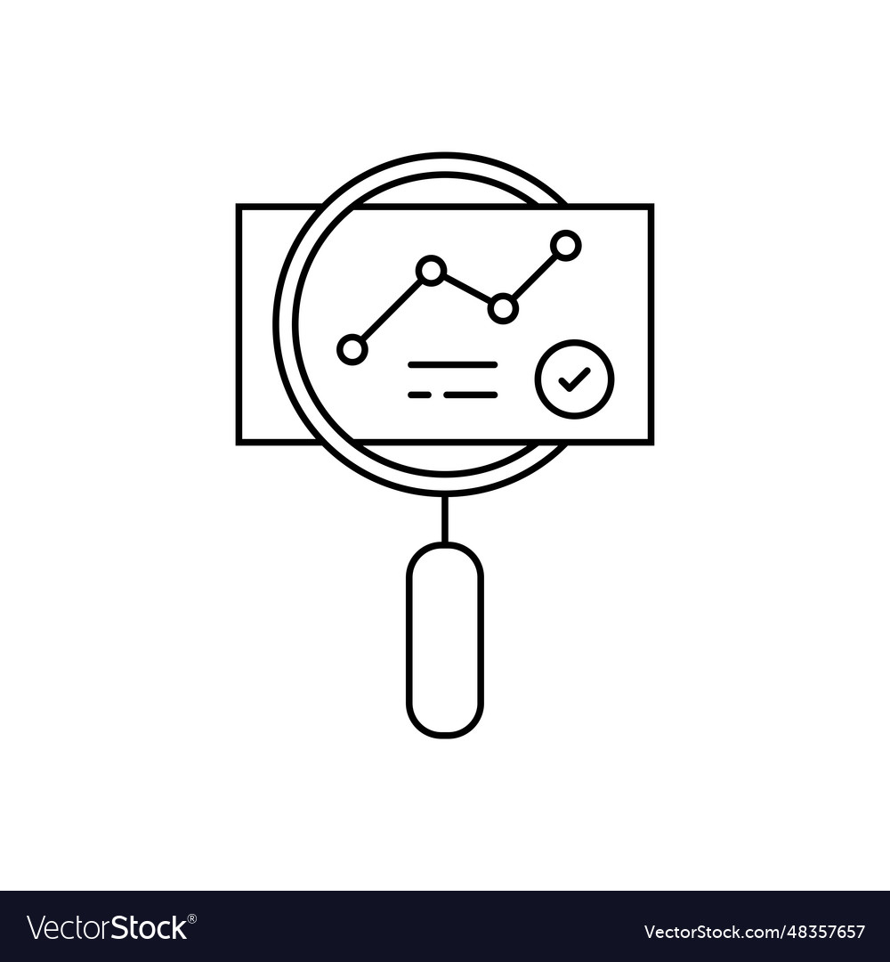 Thin line quality control icon like audit