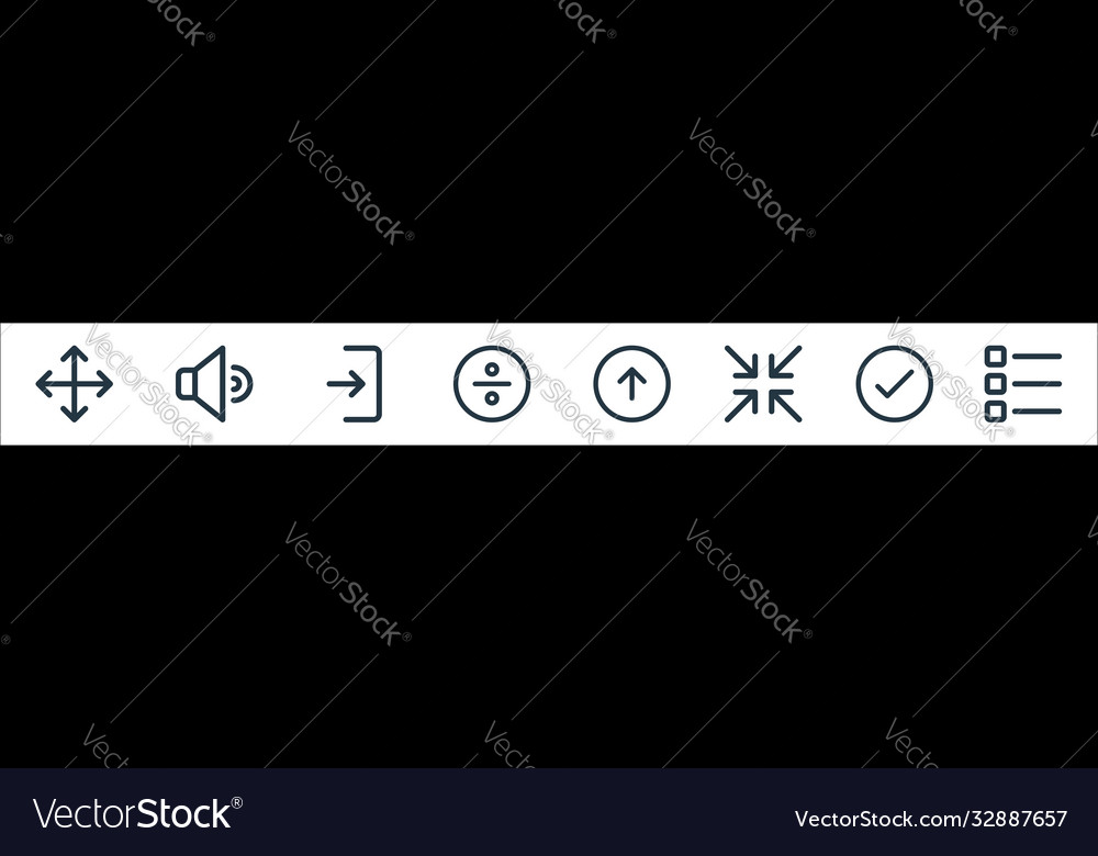 User interface line icons linear set quality vector image User interface line icons linear set quality