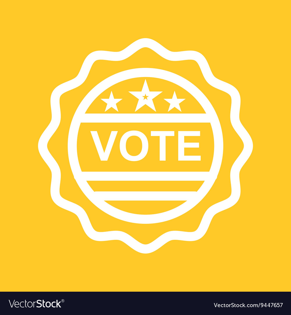 Vote Sticker Royalty Free Vector Image - VectorStock