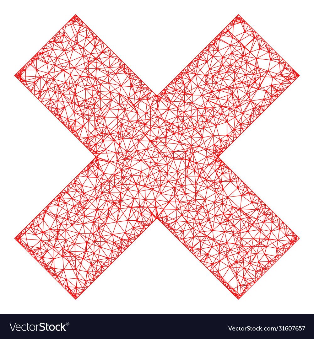 Web net x-cross icon vector image Web net x-cross icon