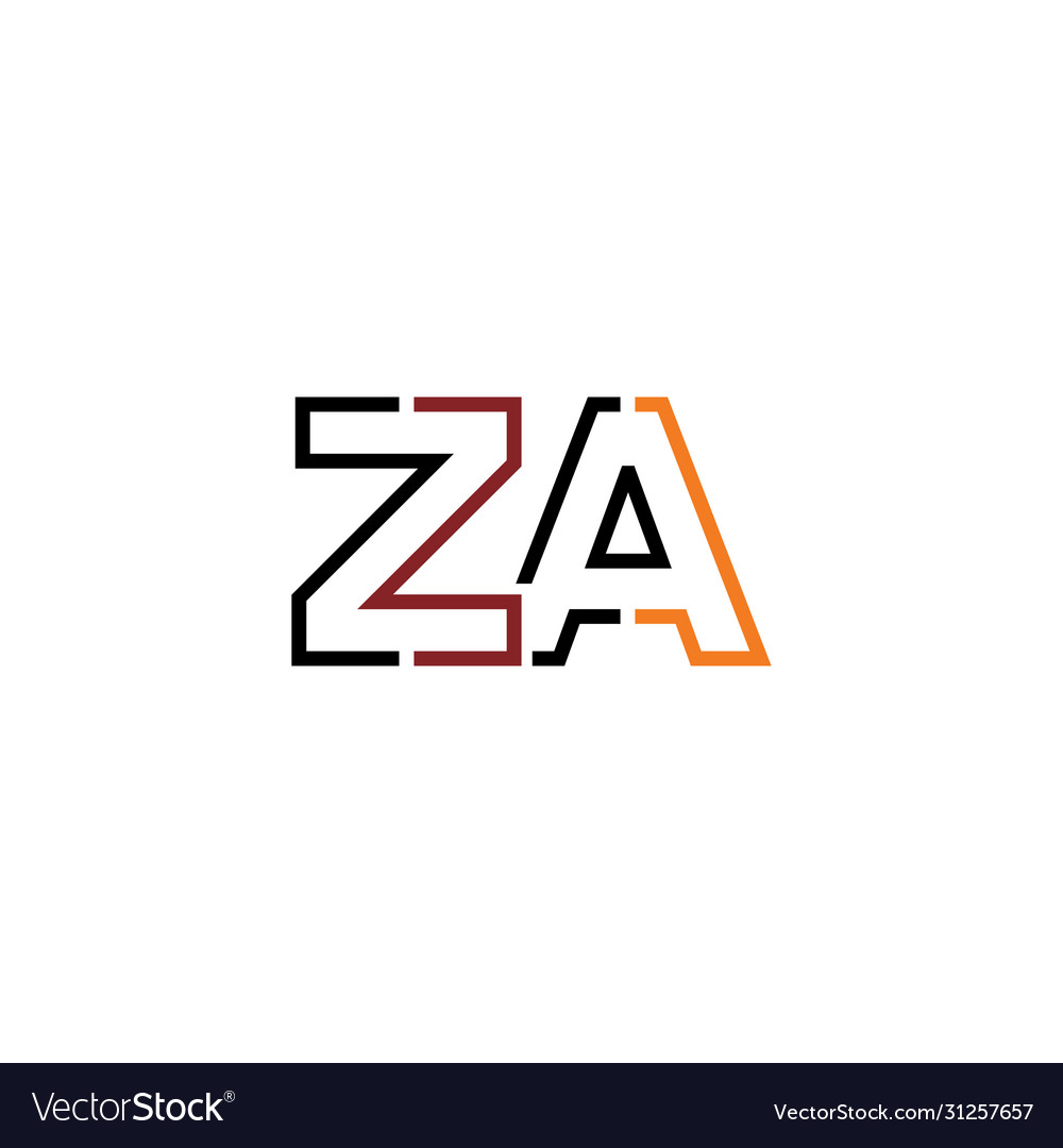 Za letter logo icon design template elements Vector Image