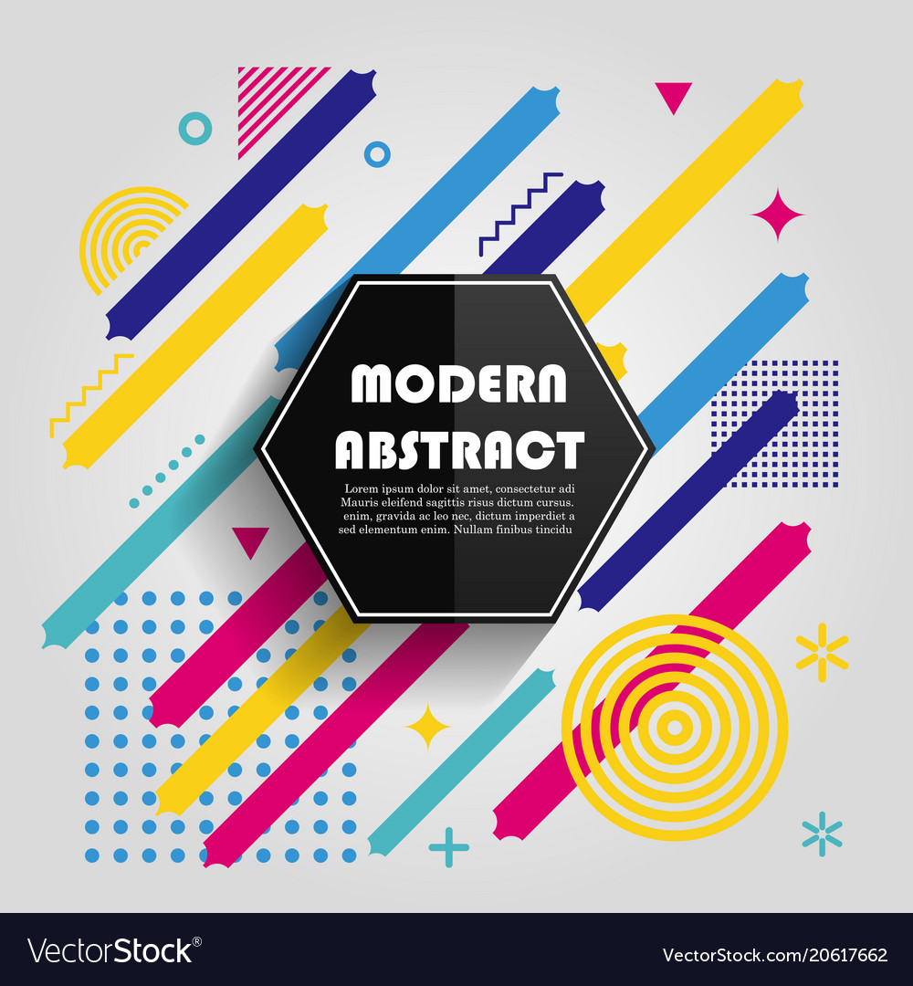 Abstract colorful geometric pattern design vector image Abstract colorful geometric pattern design