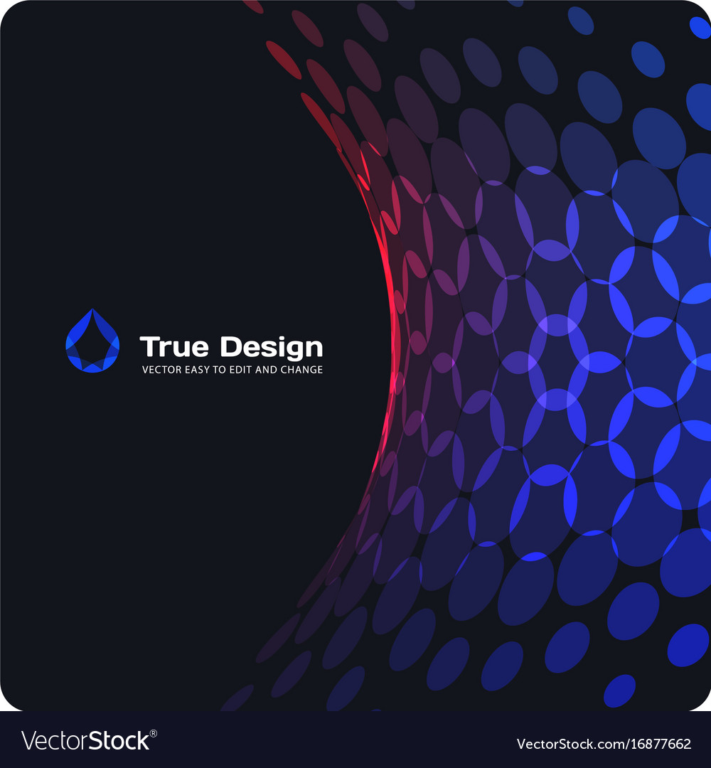 Abstract red blue design round elements
