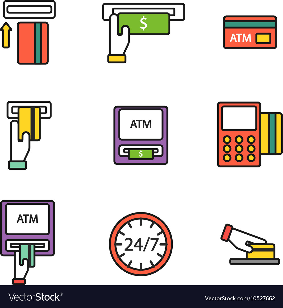 Atm icons set