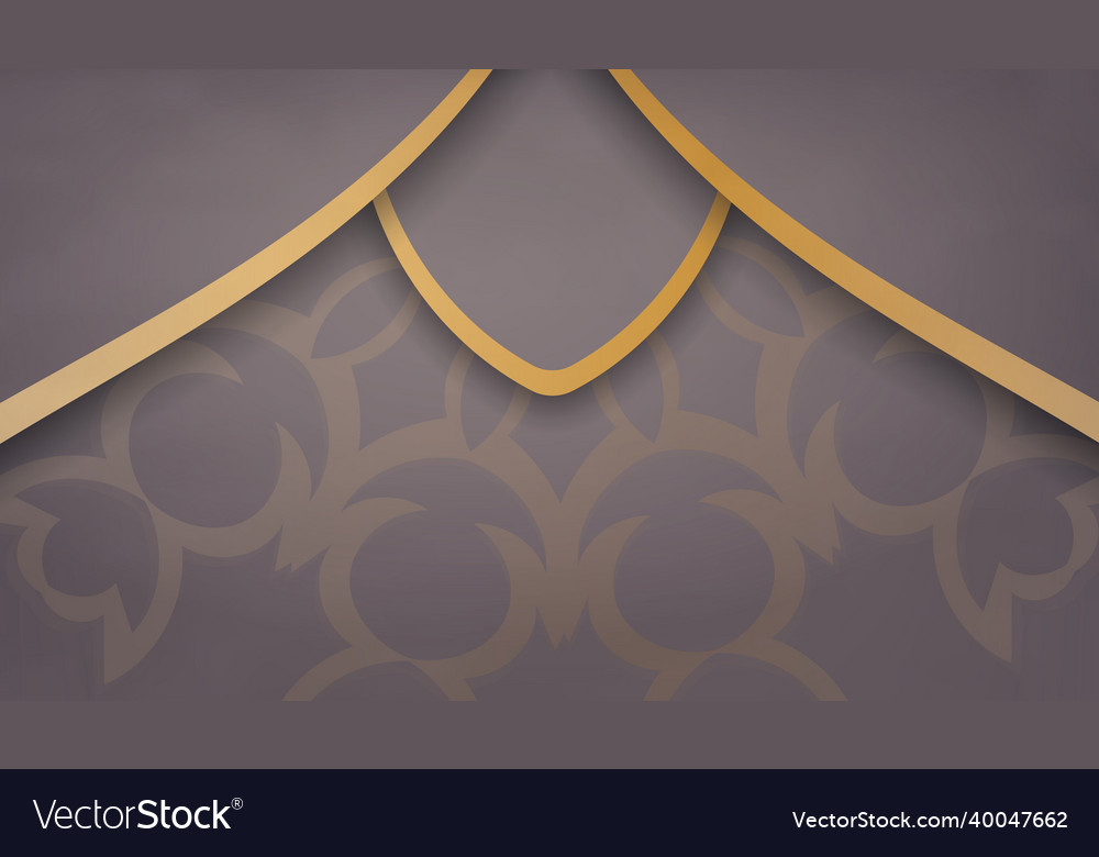 Background brown color with mandala gold ornament