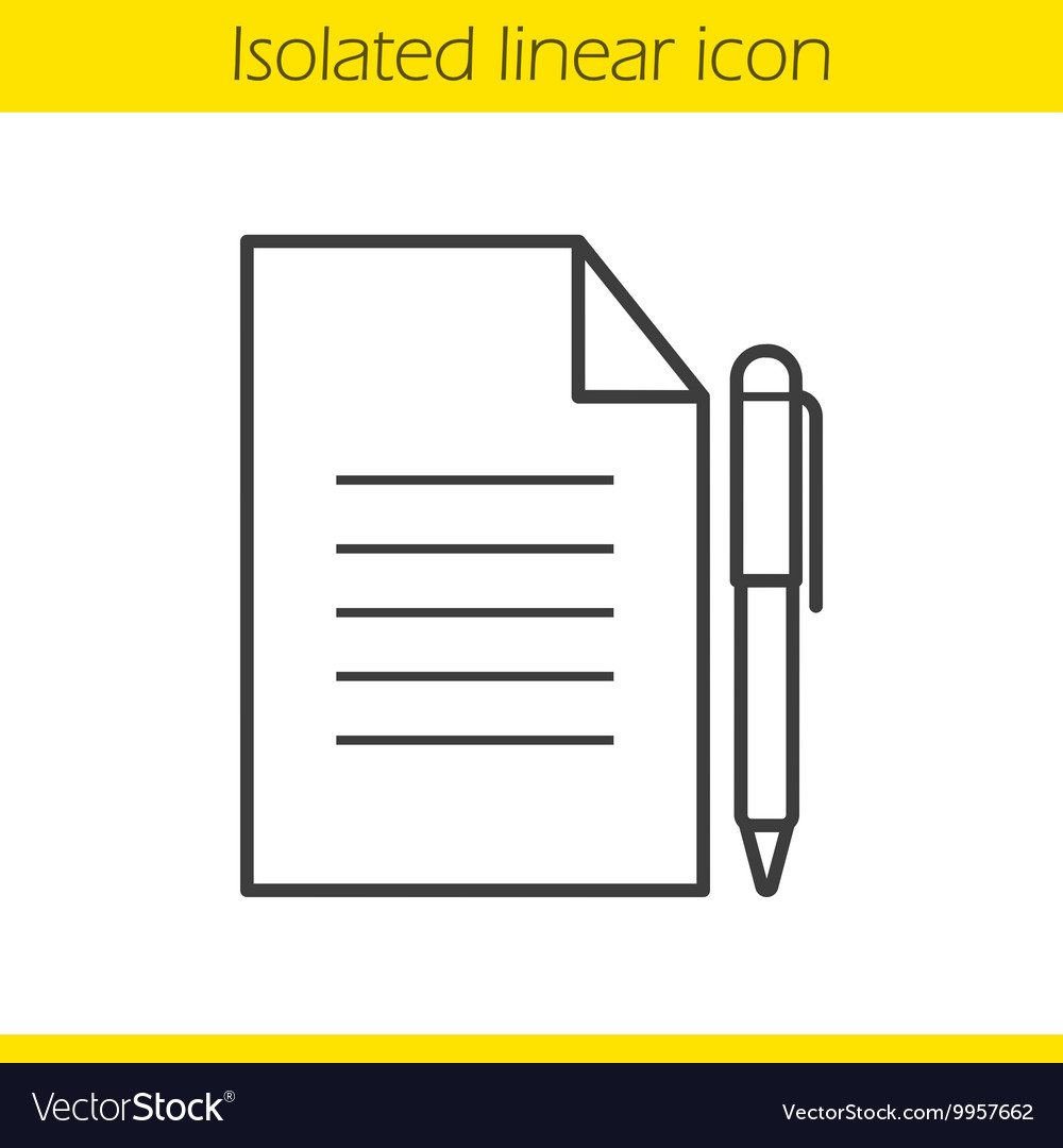 Contract with pen icon