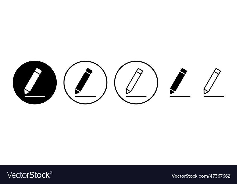 Edit icon document sign and symbol pencil Vector Image