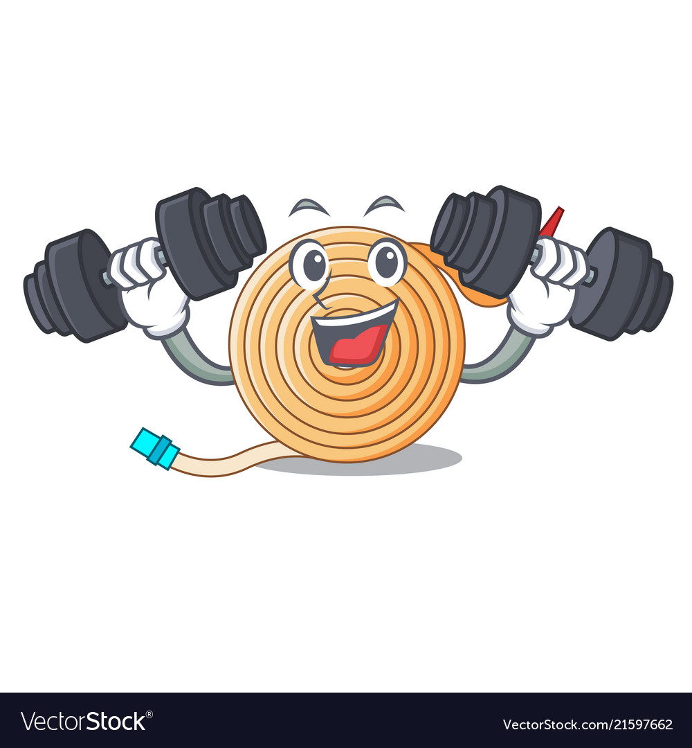 Fitness water hose character cartoon