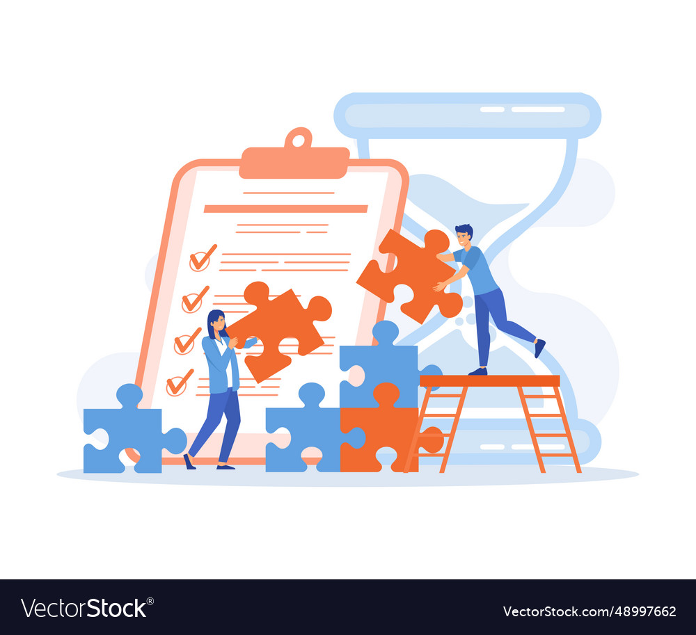 Project management business process and planning Vector Image