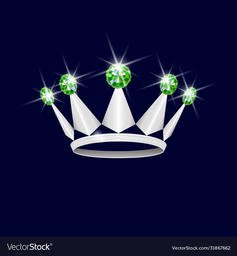 Royal crown with emeralds royalty symbol