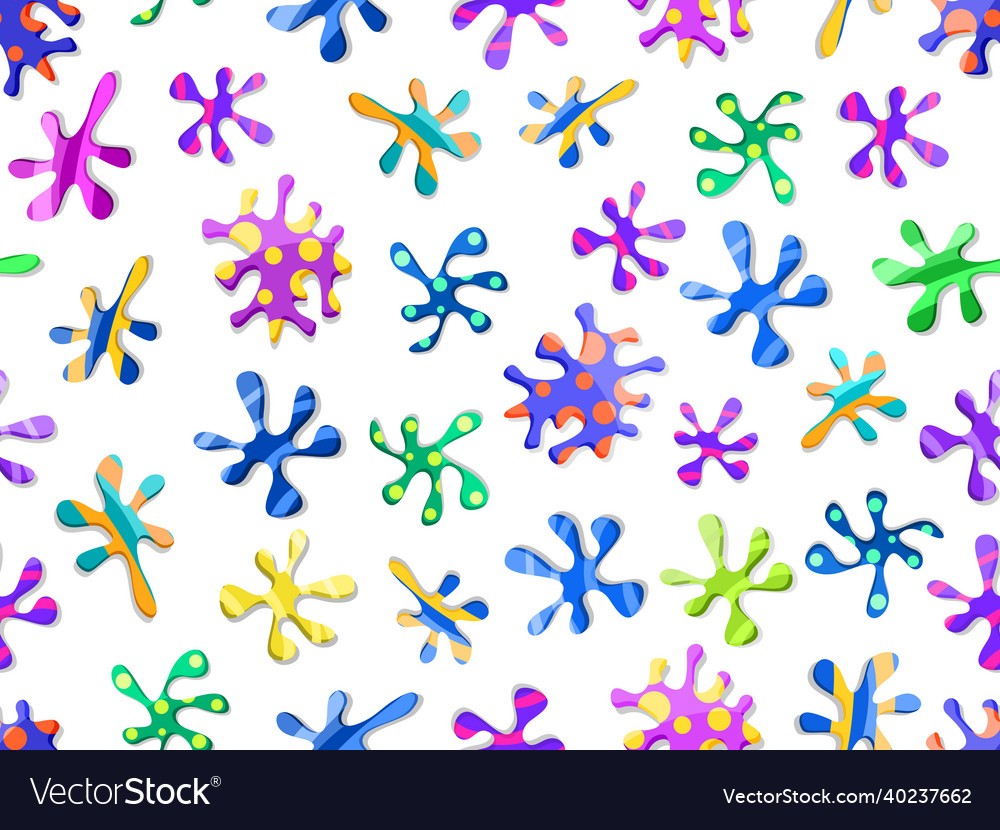 Seamless pattern with colorful splashes vector image Seamless pattern with colorful splashes