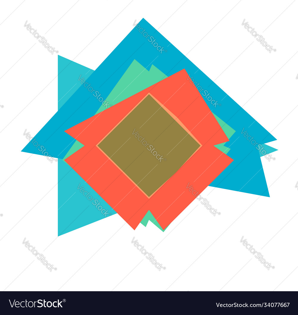 Abstract random geometry shape generative art vector image Abstract random geometry shape generative art