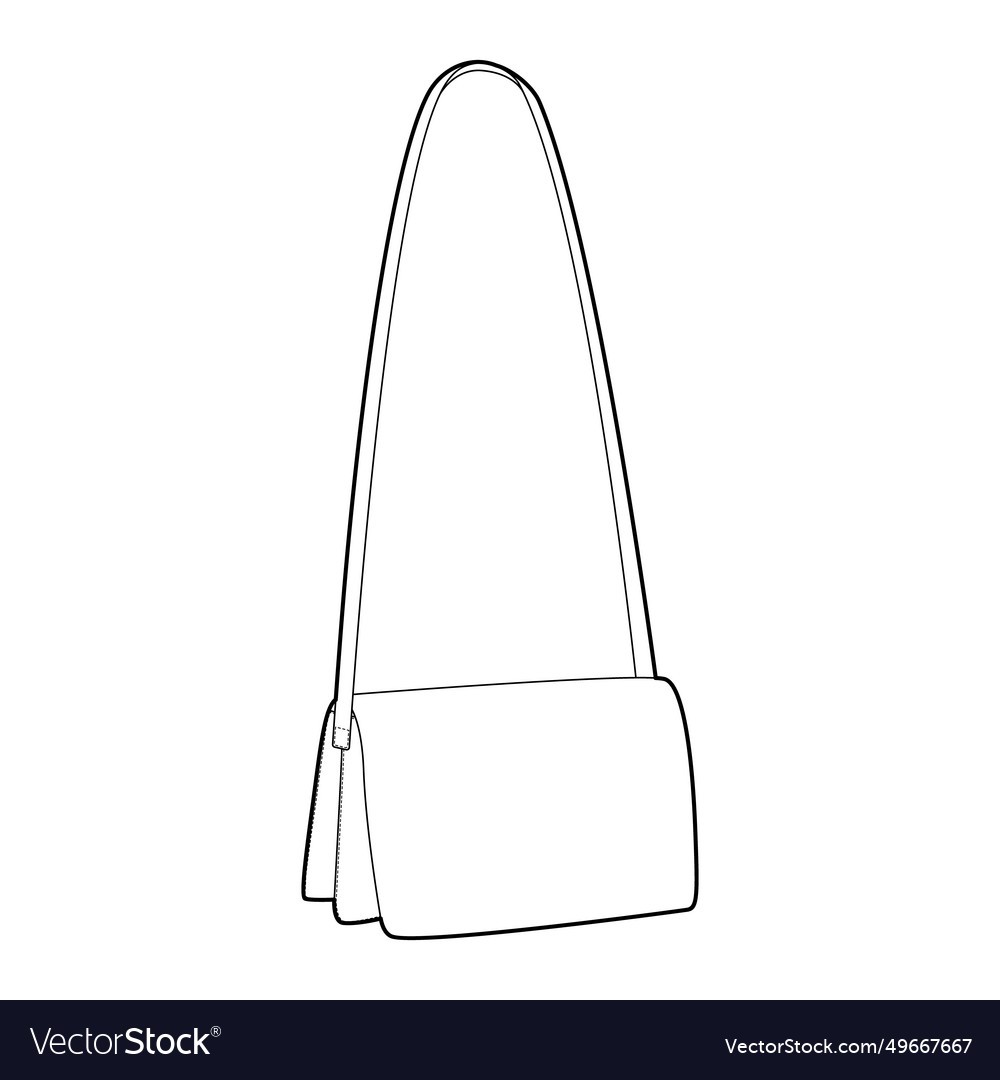 Accordion compartment bag saddle silhouette Vector Image