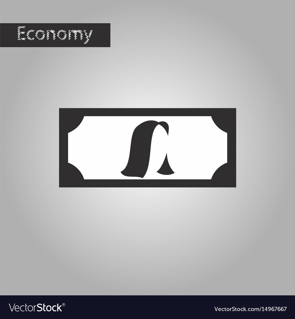 Black and white style icon currency