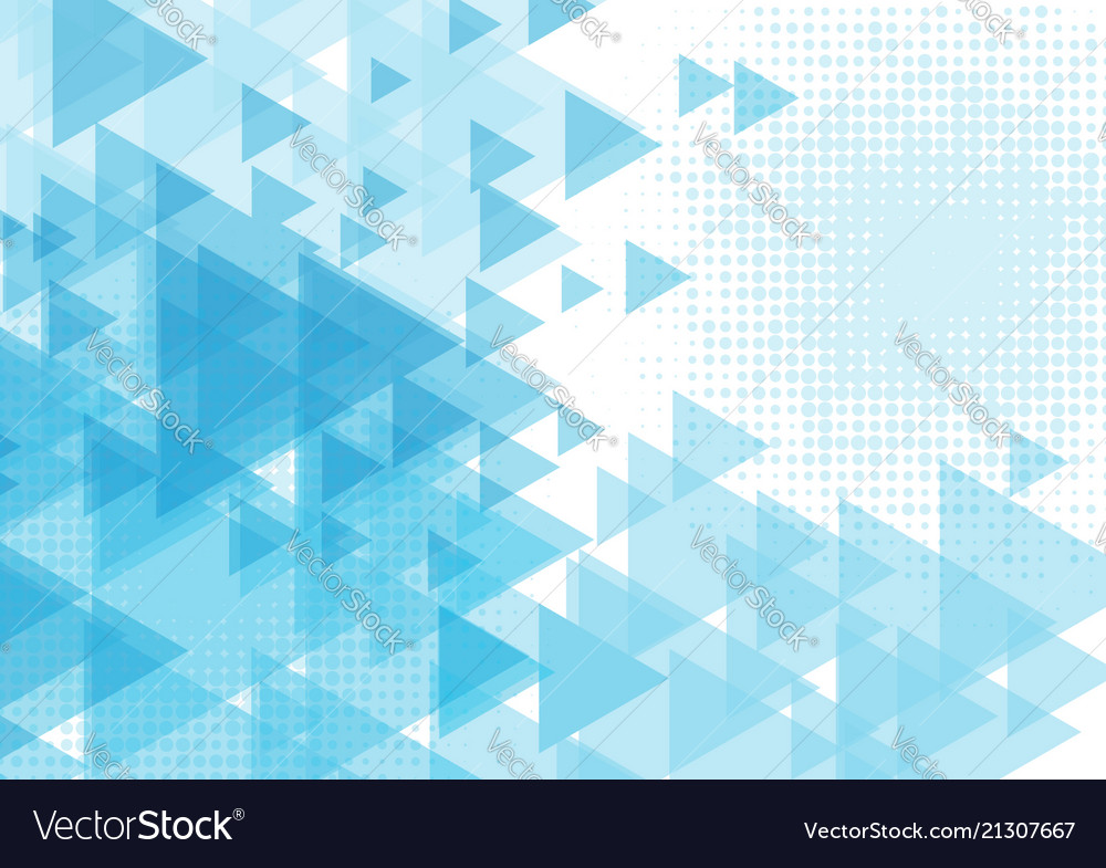 Blue triangle shape abstract background vector image Blue triangle shape abstract background
