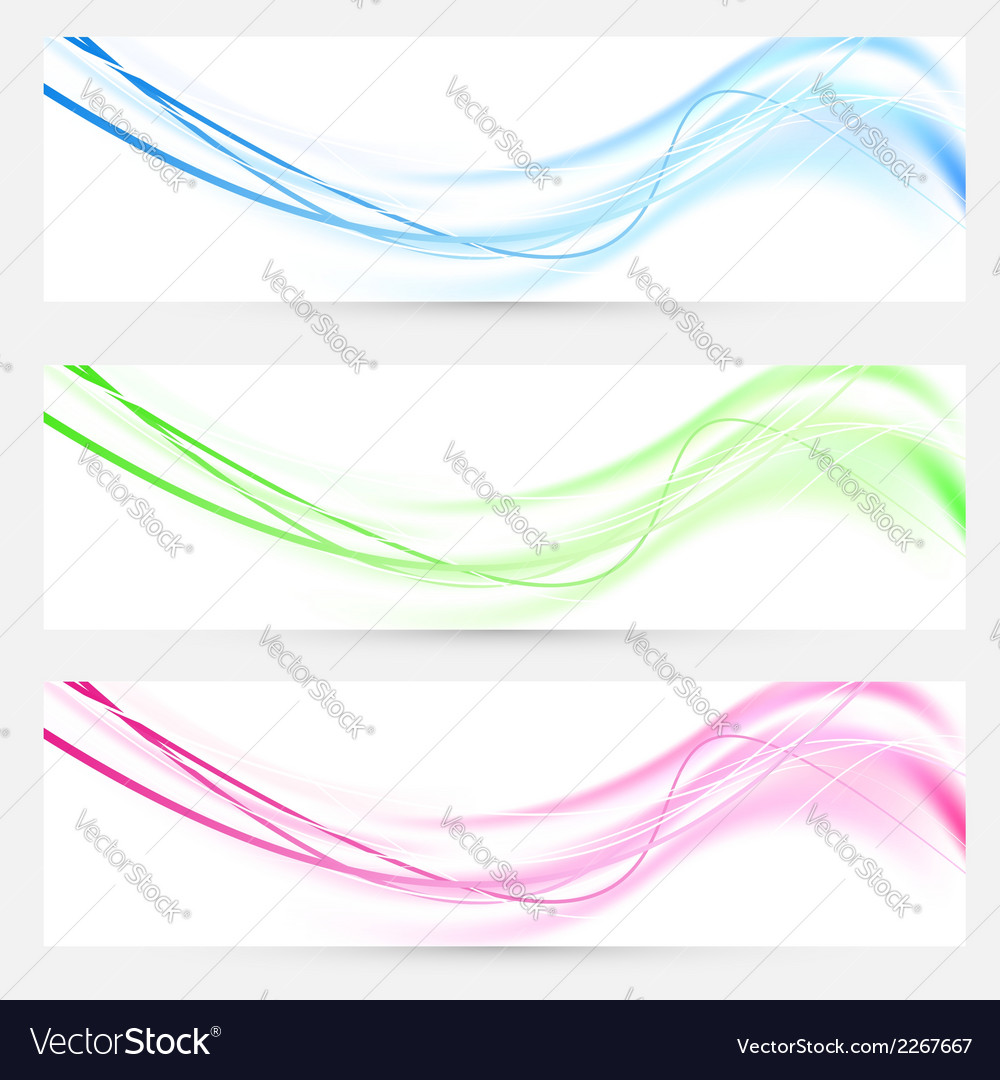 Bright web headers footers lines collection
