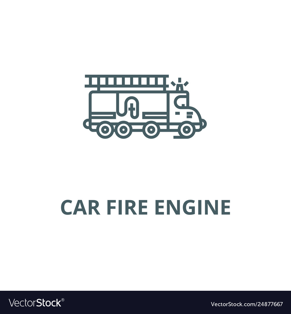 Auto Feuer Motor Linie Icon