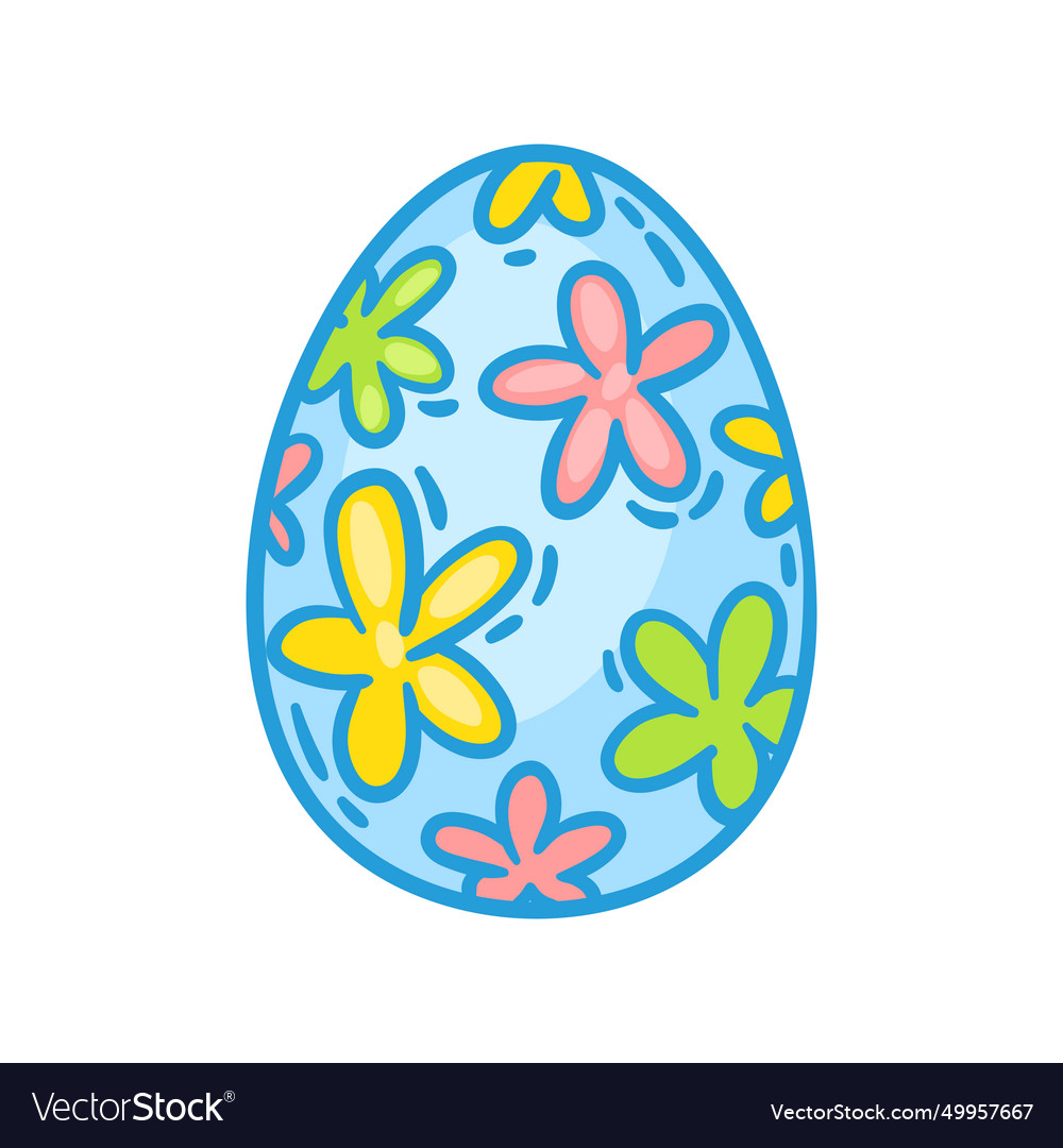 Cute easter egg Royalty Free Vector Image - VectorStock