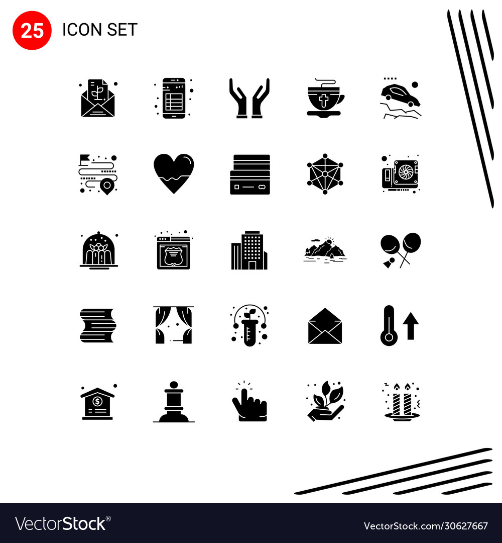 Group 25 solid glyphs signs and symbols