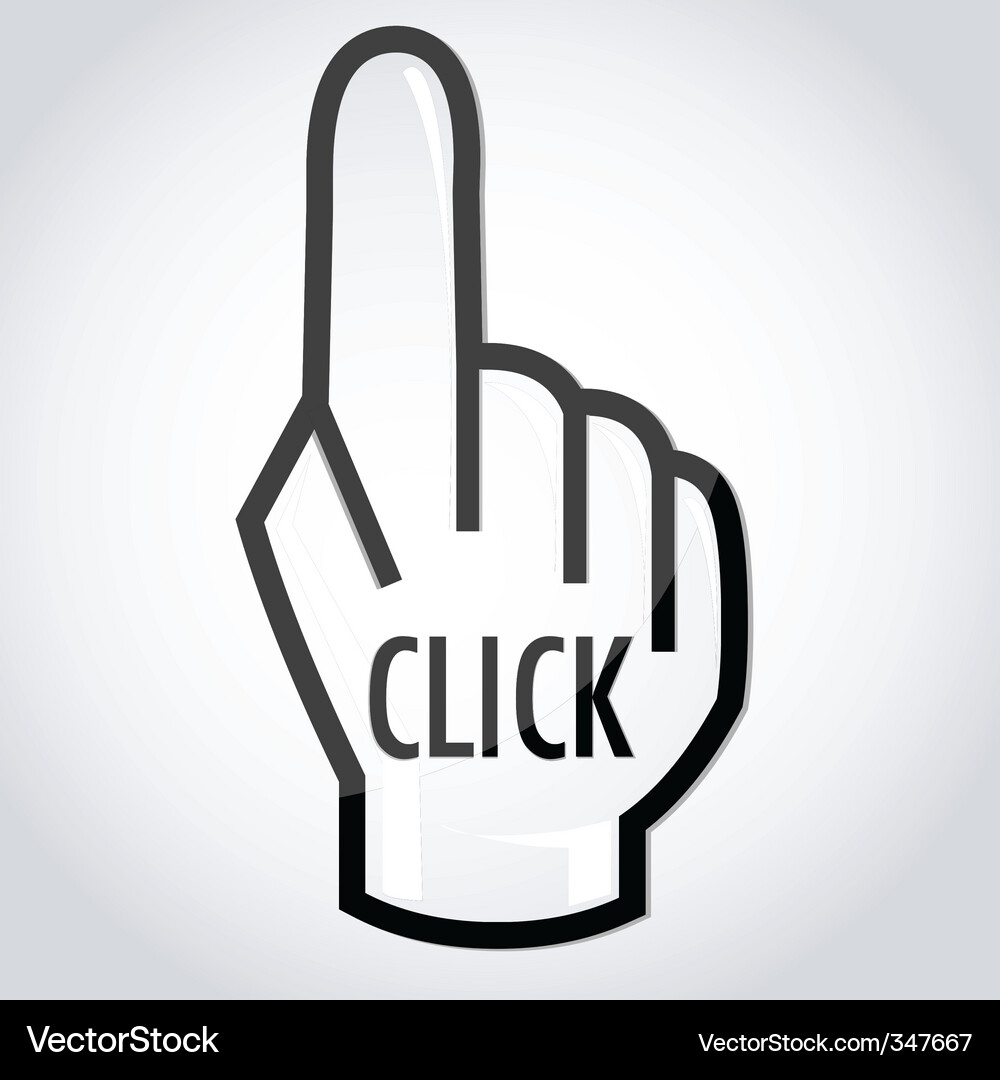 Handcursor Pictogram Vector Hand Cursor With Pointer 3d Vector Icon