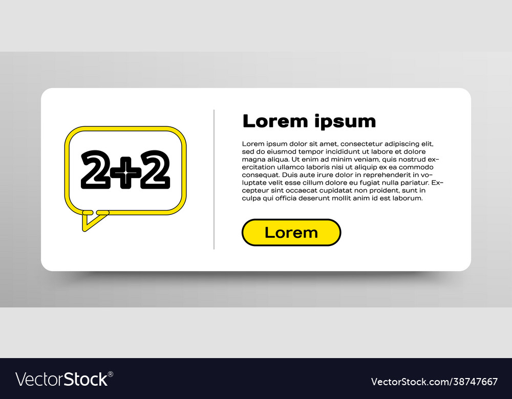 Line math system equation solution on speech vector image Line math system equation solution on speech