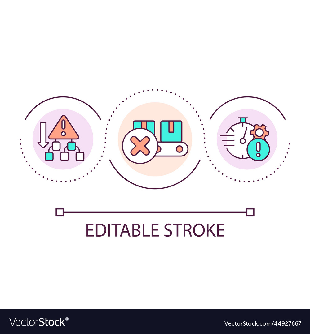 Low quality of new software loop concept icon vector image Low quality of new software loop concept icon