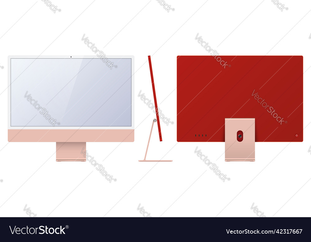 Realistic computer monitor screen