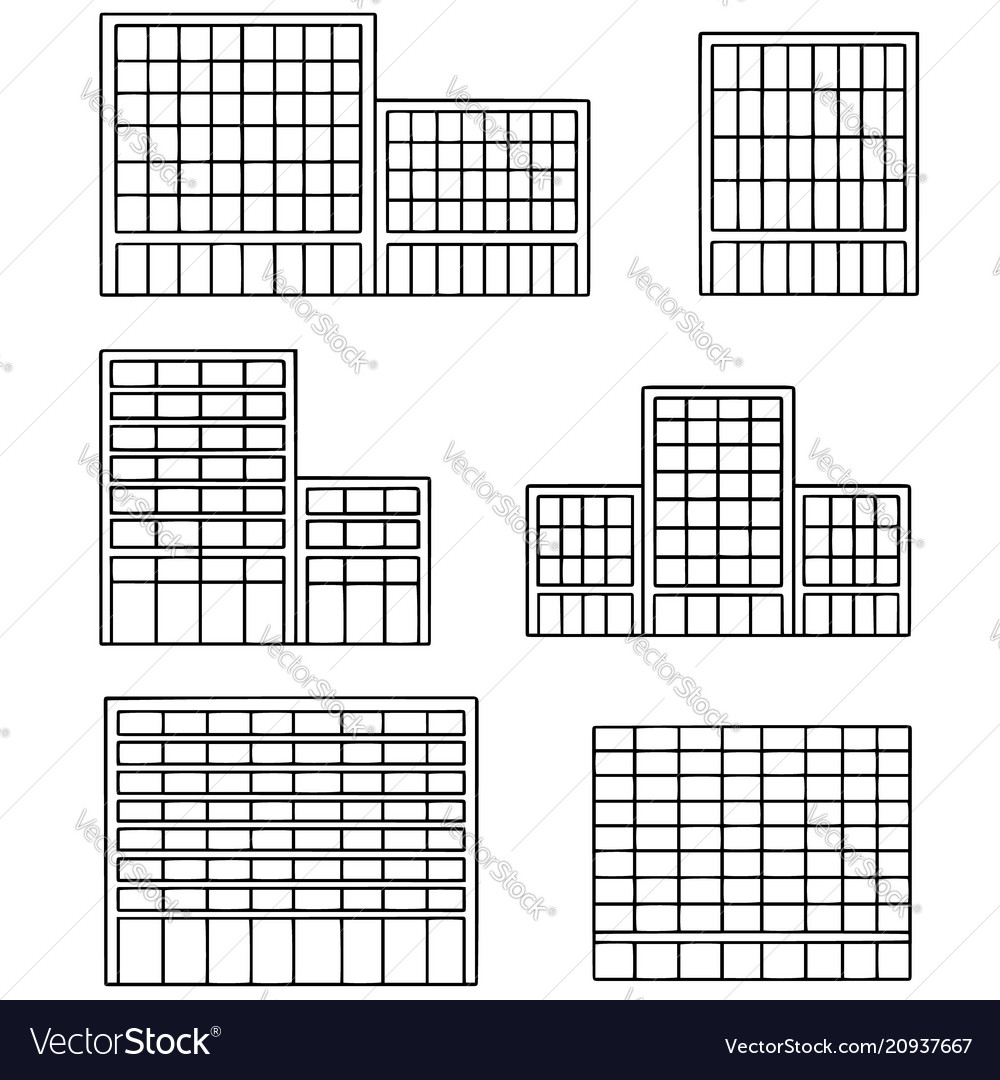 Set of building vector image Set of building