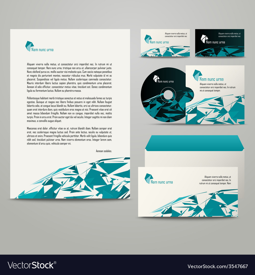 Template with blue triangles