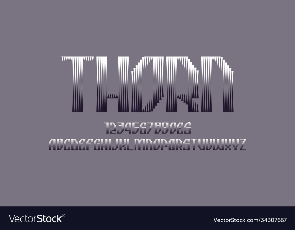 Thorn artistic display font bicolor halftone