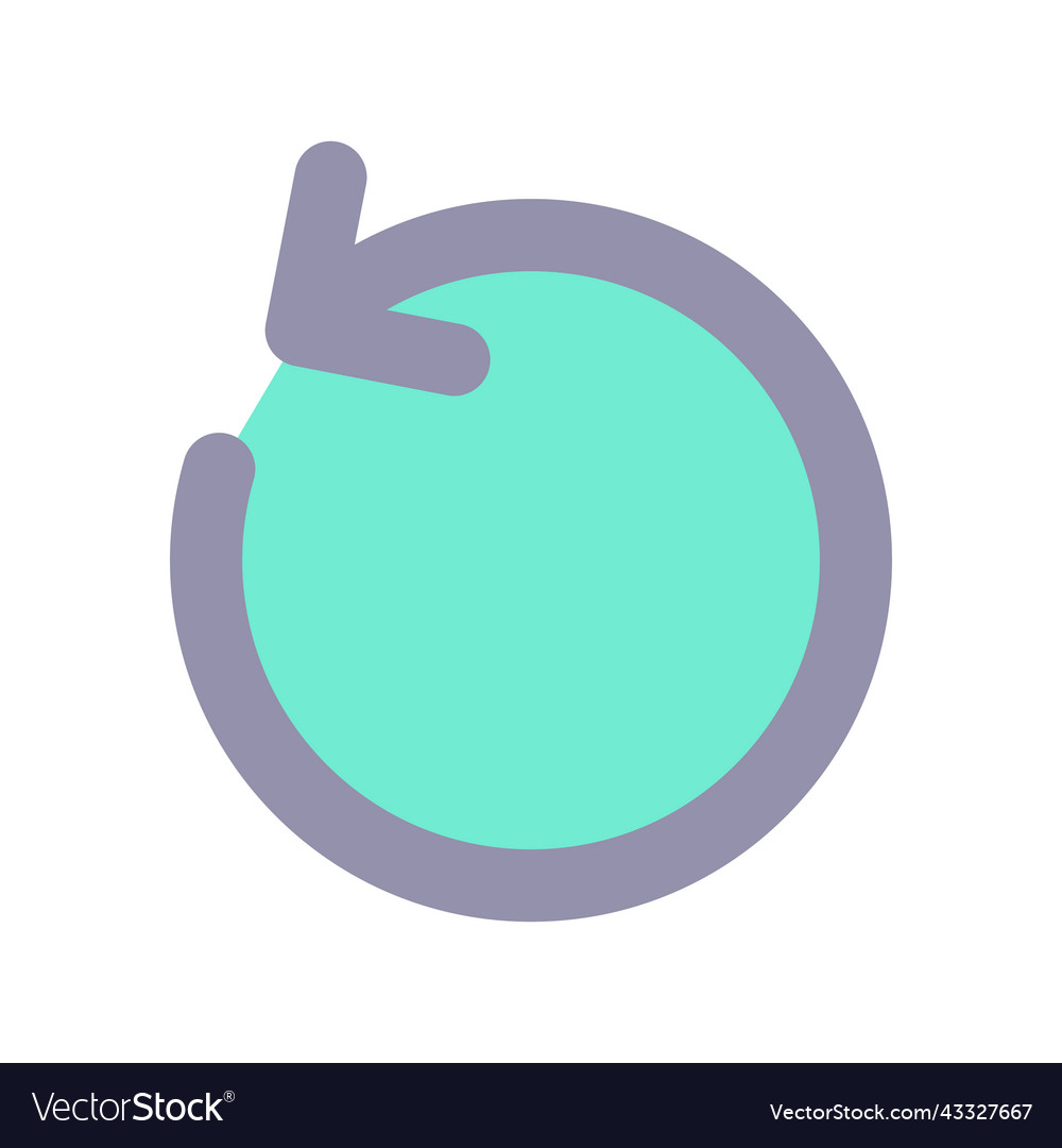 Turn flat color ui icon vector image Turn flat color ui icon
